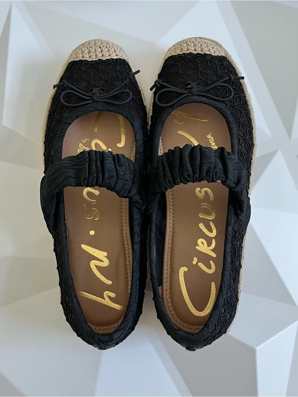 Circus by Sam Edelman Lillie Mesh Bow Detail Mary Jane Espadrille Ballet Flats